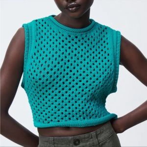 Zara Cropped Knit Vest